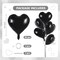30Pcs 18 Inch Black Heart Balloons Black Heart Shape Foil Mylar Balloons Decoration for Birthday Valentine's Day Wedding Bridal Shower Anniversary Engagement Party Supplies